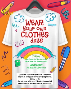 'Friends of the School' Summer Fair - OWN CLOTHES DAYS